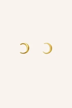 By bar Oorbellen|Sieraden*half moon earring | gold