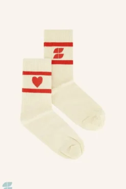 By bar Sokken*heart socks | poppy red