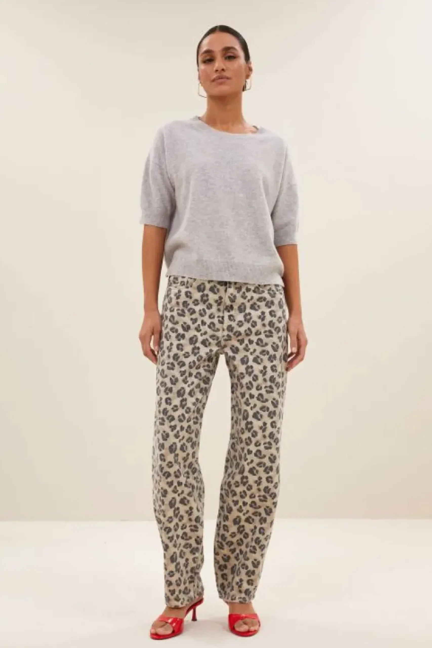 By bar Truien*holly ss pullover | grey melee