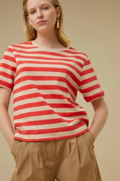 By bar Tops & Shirts*hope big stripe top | poppy red