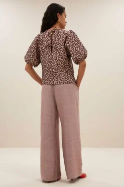 By bar Blouses*jet blouse | pink cheetah print