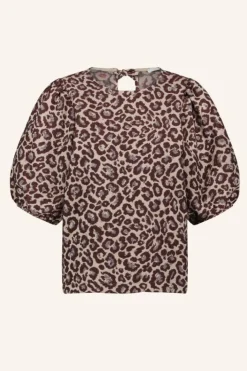By bar Blouses*jet blouse | pink cheetah print