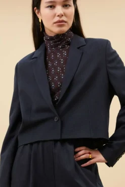 By bar Jassen*jody stripe blazer | dark navy