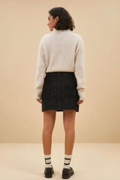 By bar Rokken*josie cord skirt | black