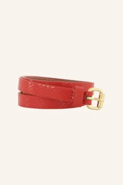 By bar Riemen*julie snake belt | poppy red