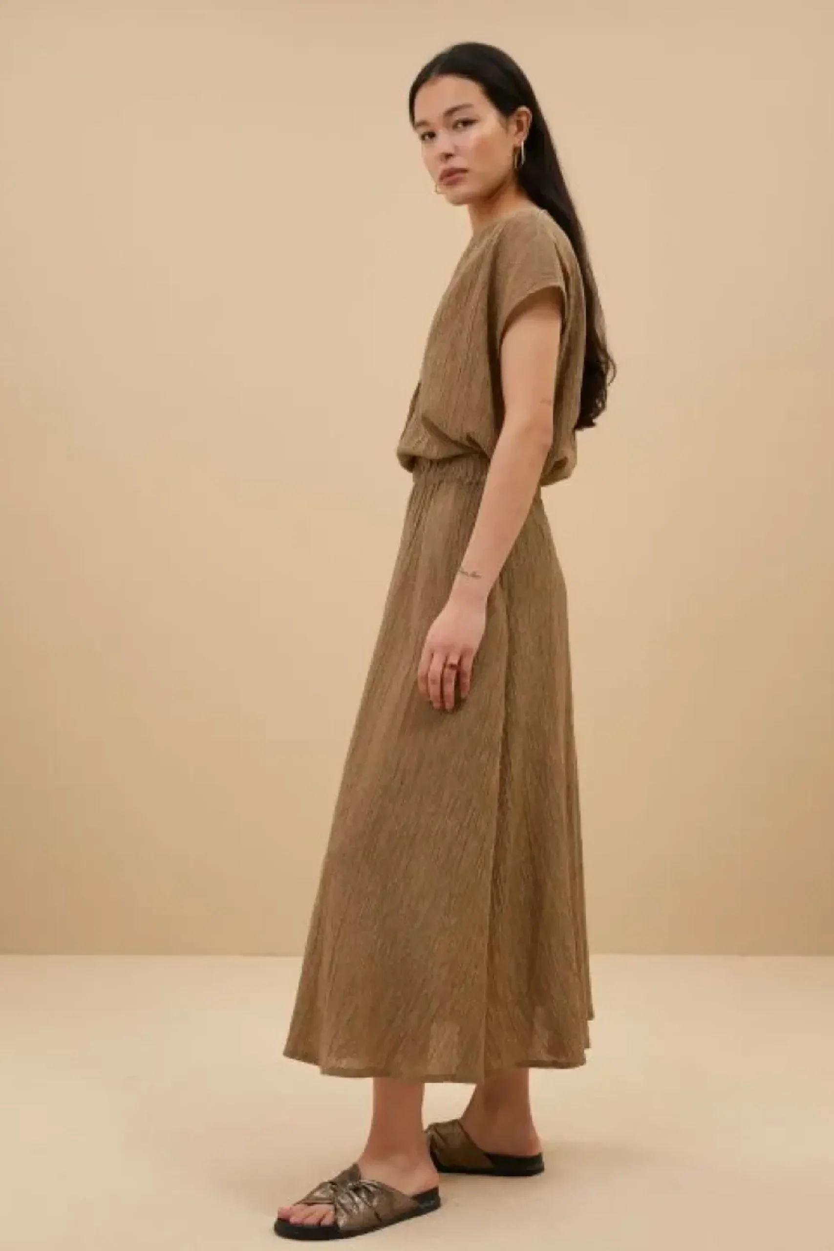 By bar Rokken*juta lurex skirt | gold