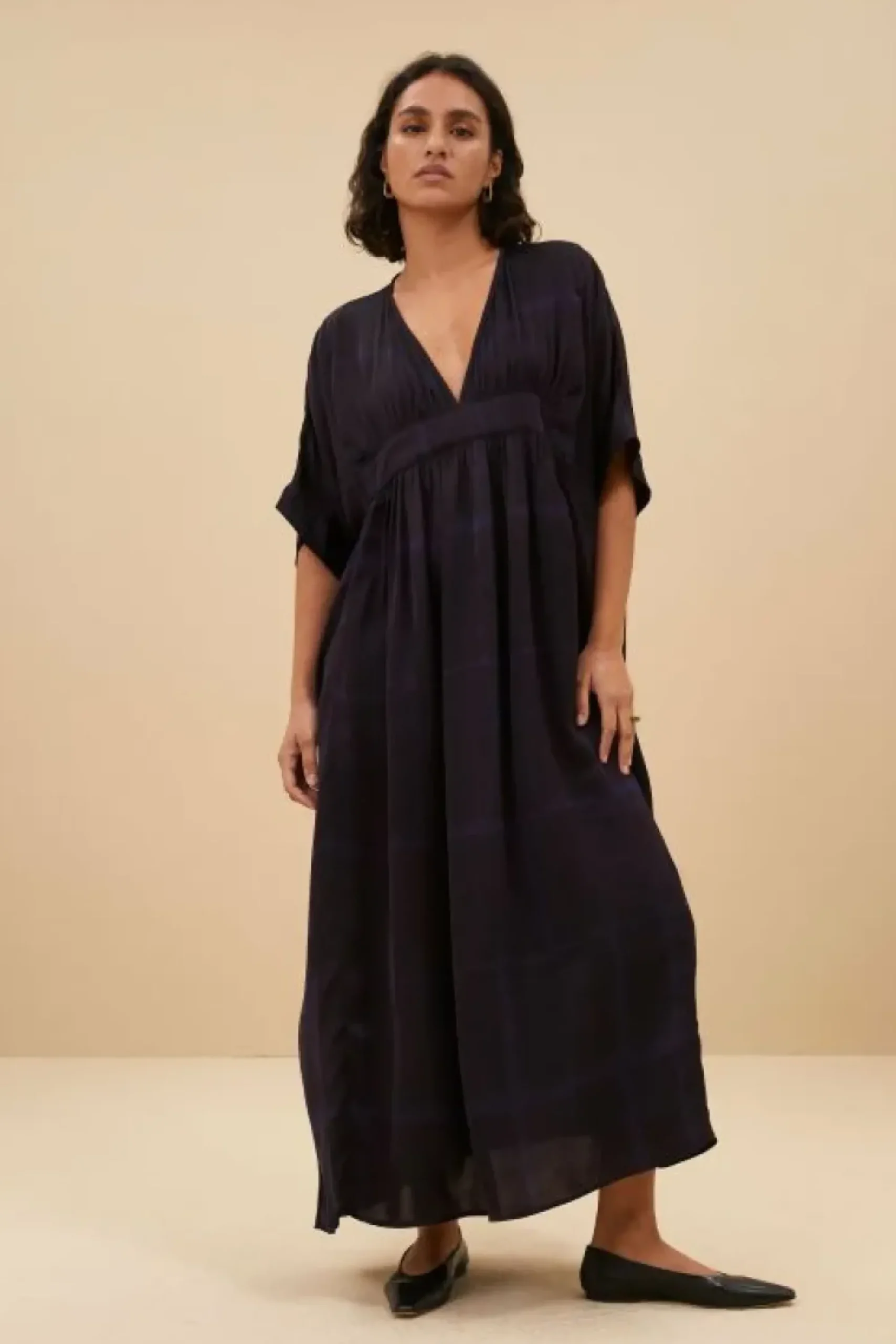 By bar Jurken*kaftan square dress | square print