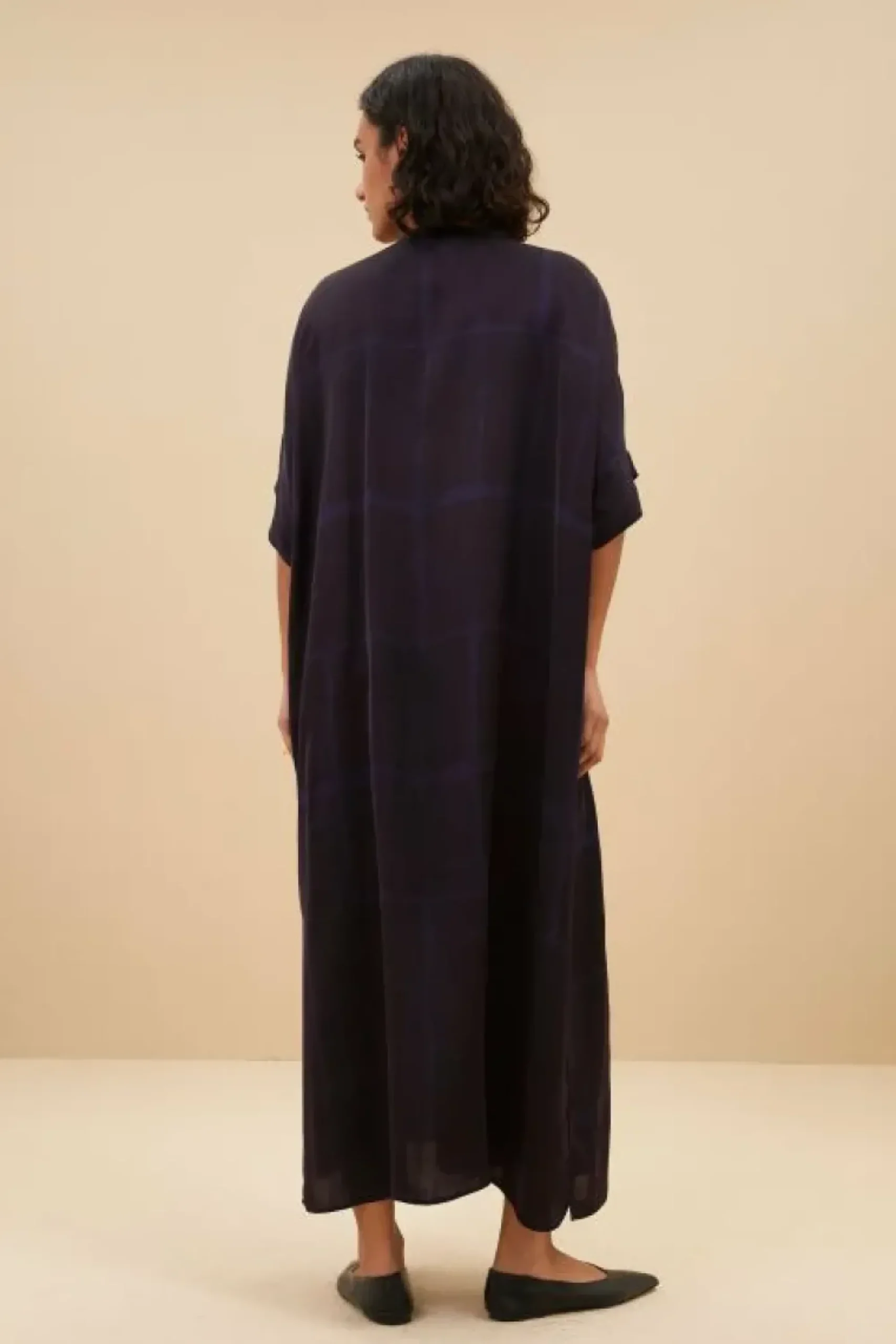 By bar Jurken*kaftan square dress | square print