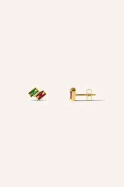 By bar Oorbellen|Sieraden*kavi stud earring | green