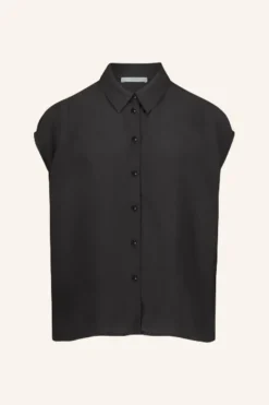 By bar Blouses*kiek viscose top | cafe noir