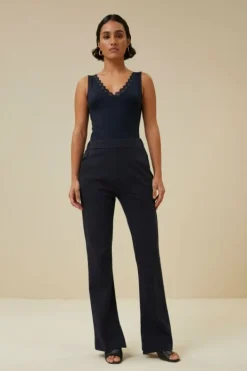 By bar Tops & Shirts*lace singlet | dark navy