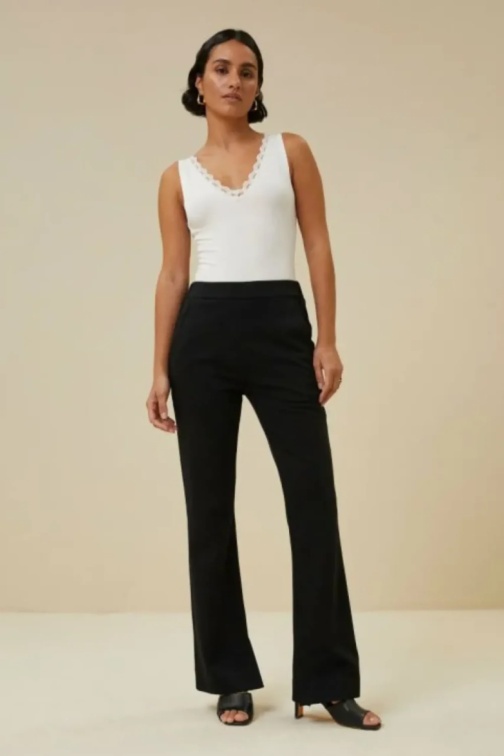 By bar Tops & Shirts*lace singlet | off white