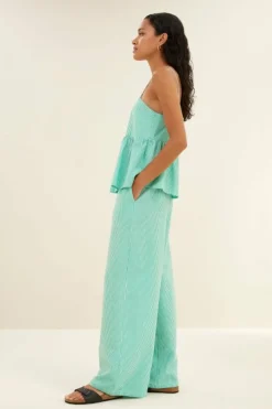 By bar Tops & Shirts*leah stripe top | green seer stripe