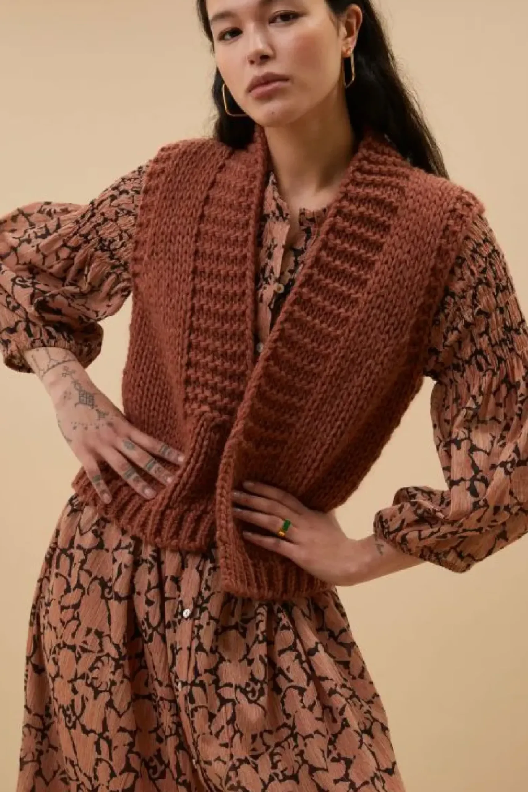 By bar Gilets & Spencers|Vesten*levi gilet | copper