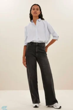 By bar Jeans|Broeken*lina pant | dark grey