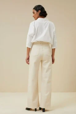 By bar Jeans|Broeken*lina rw pant | raw white