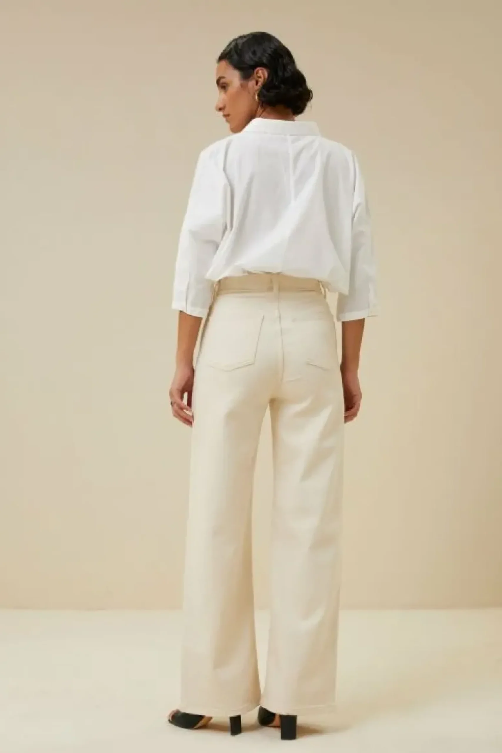 By bar Jeans|Broeken*lina rw pant | raw white