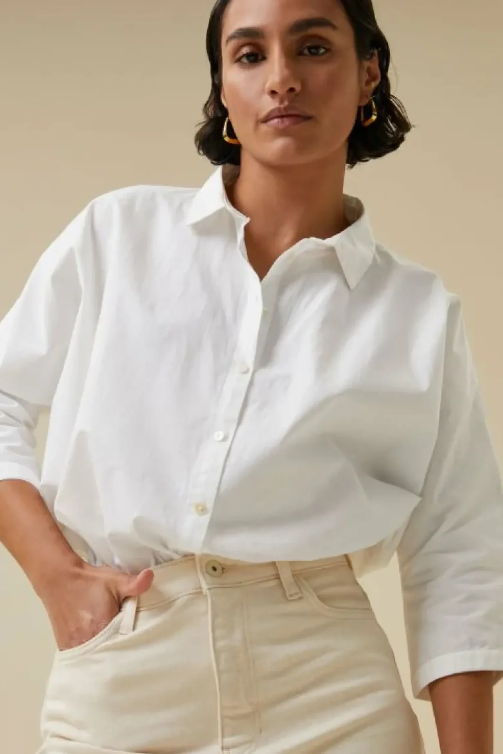 By bar Jeans|Broeken*lina rw pant | raw white