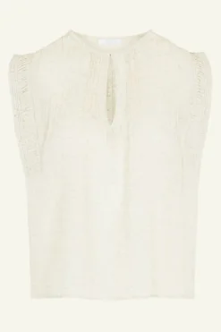 By bar Blouses*lina slub blouse | sand