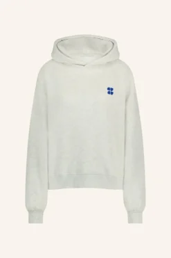By bar Sweaters|Truien*logo hoodie | light grey melee