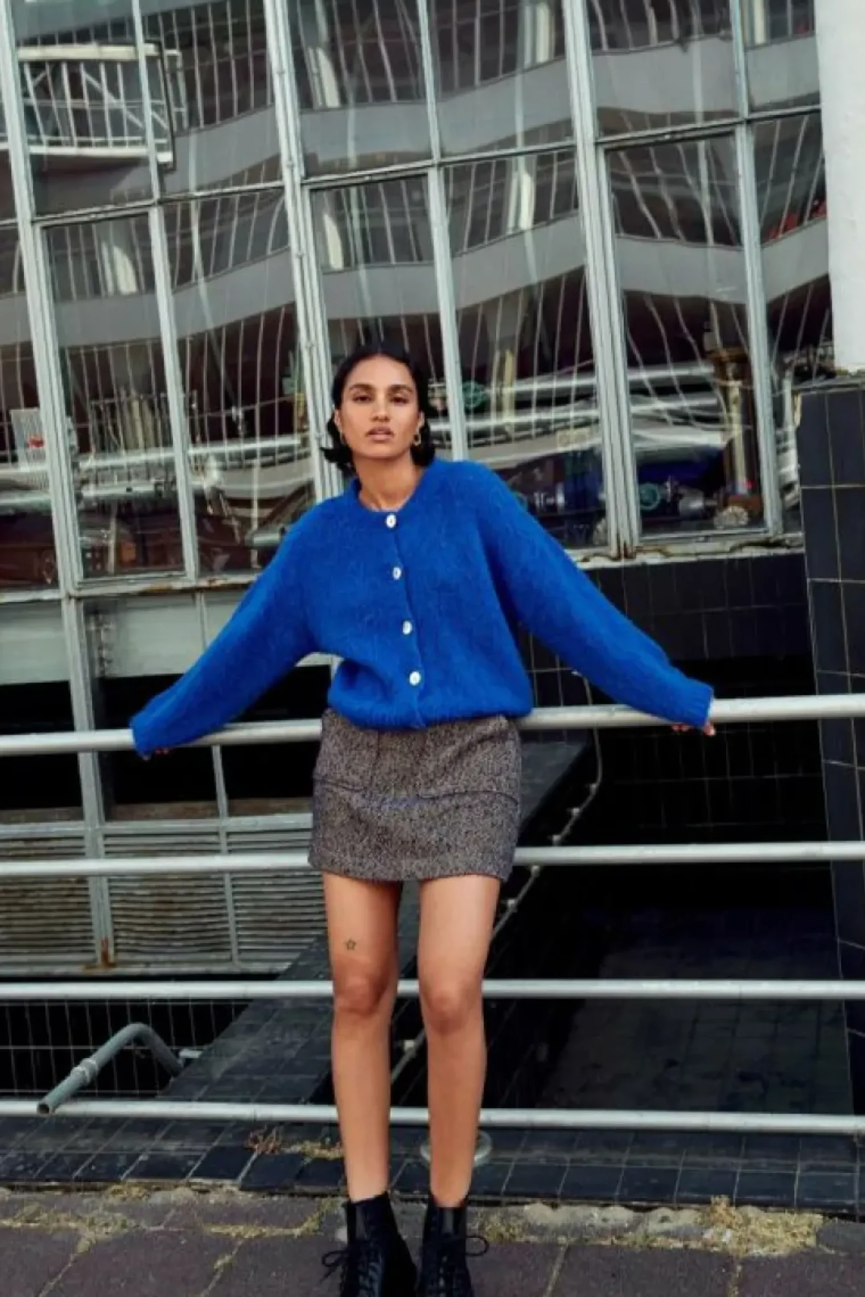 By bar Rokken*lottie tweed skirt | midnight