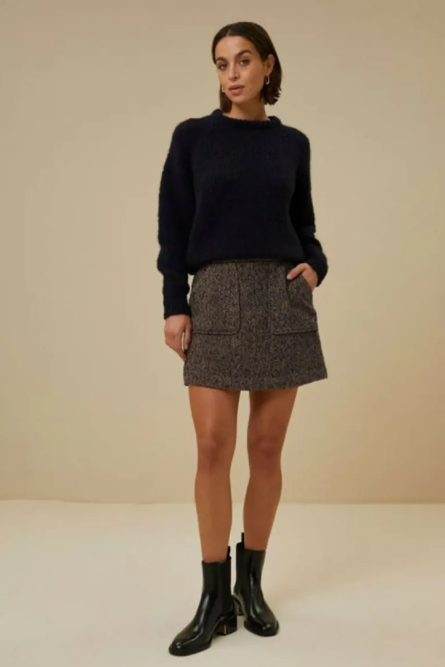 By bar Rokken*lottie tweed skirt | midnight