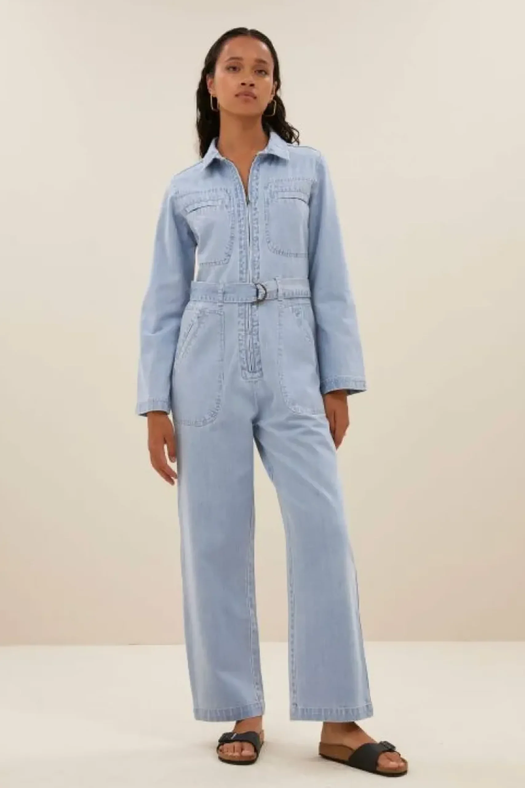 By bar Jumpsuits*louise denim suit | light denim