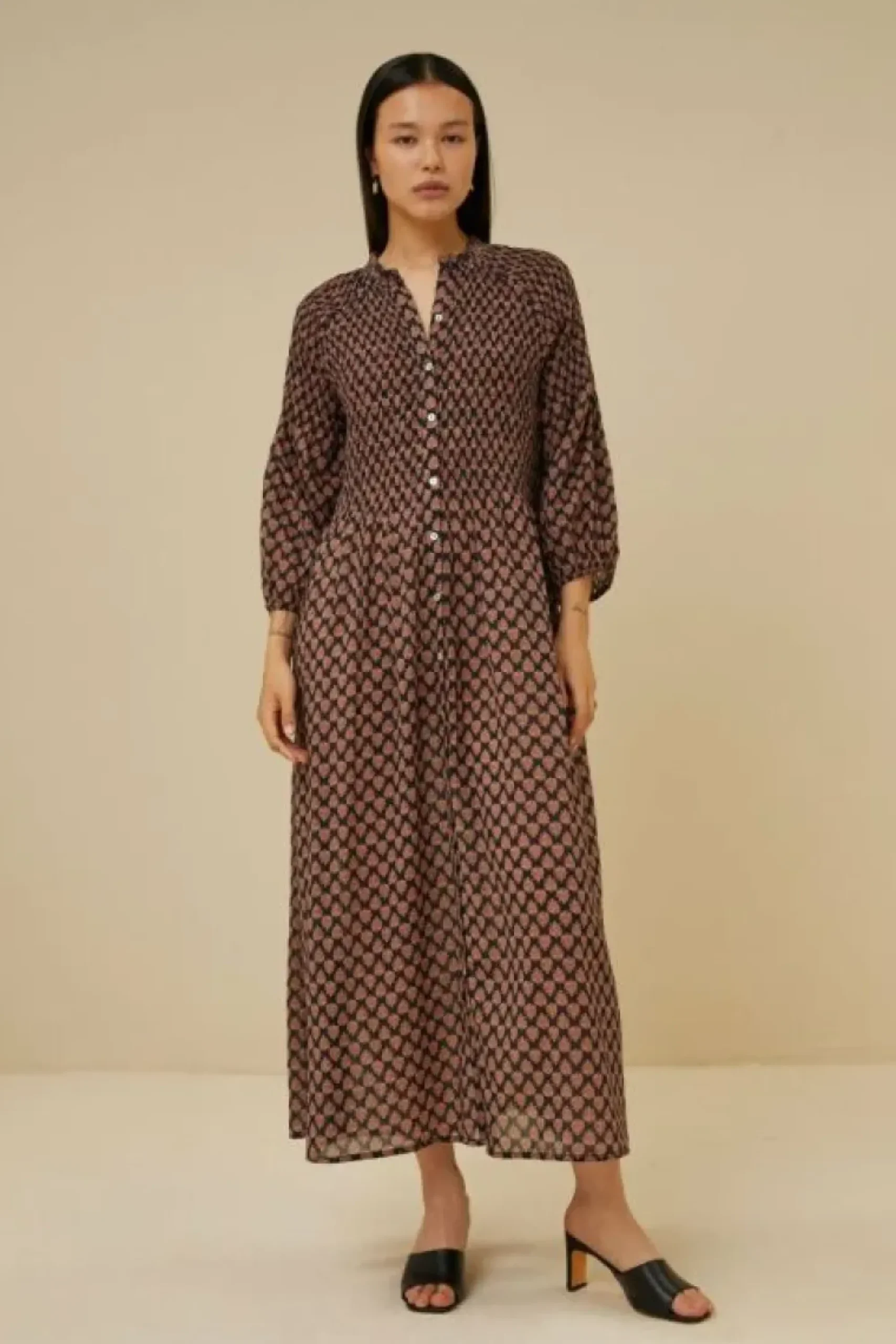 By bar Jurken*loulou leaf dress | leaf print