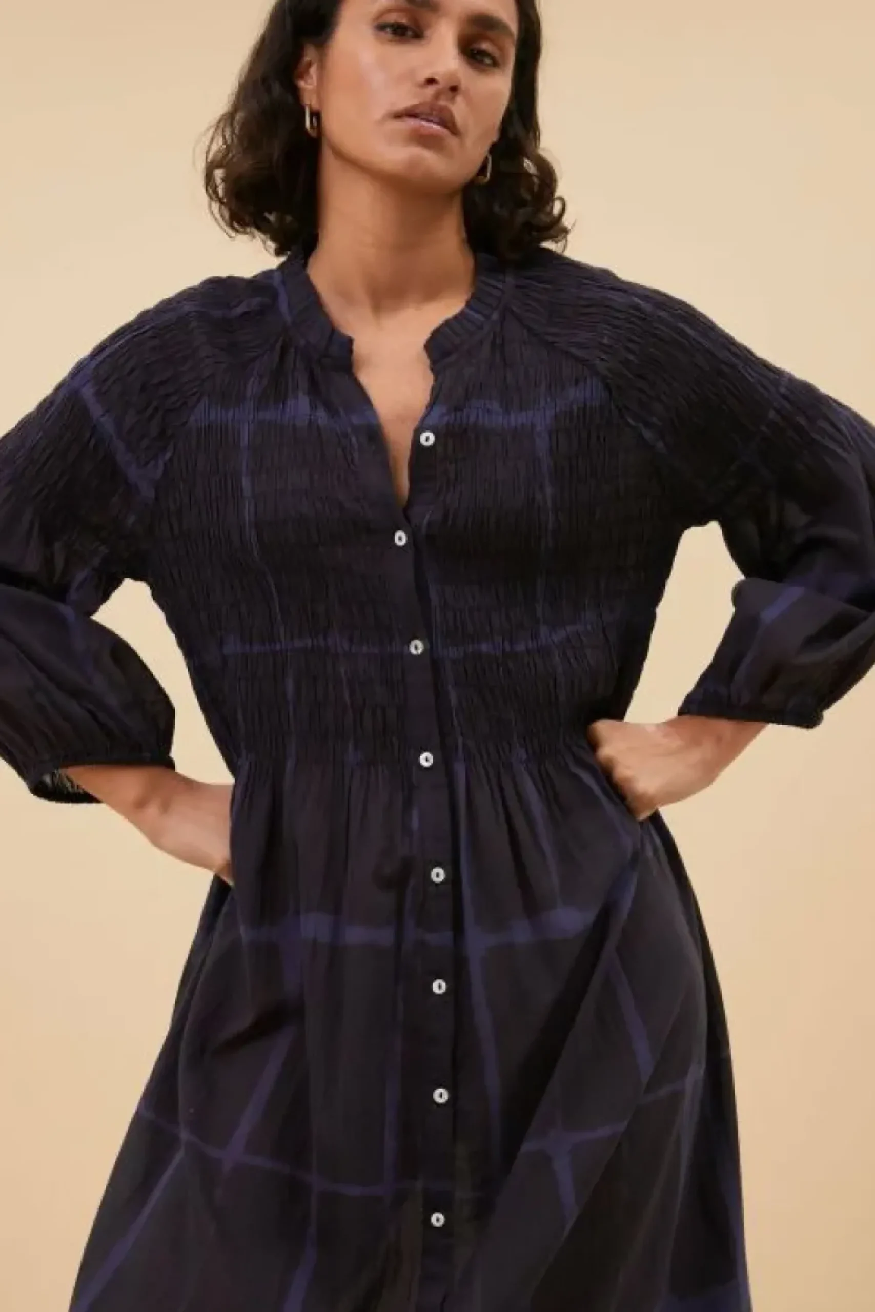 By bar Jurken*loulou square dress | square print