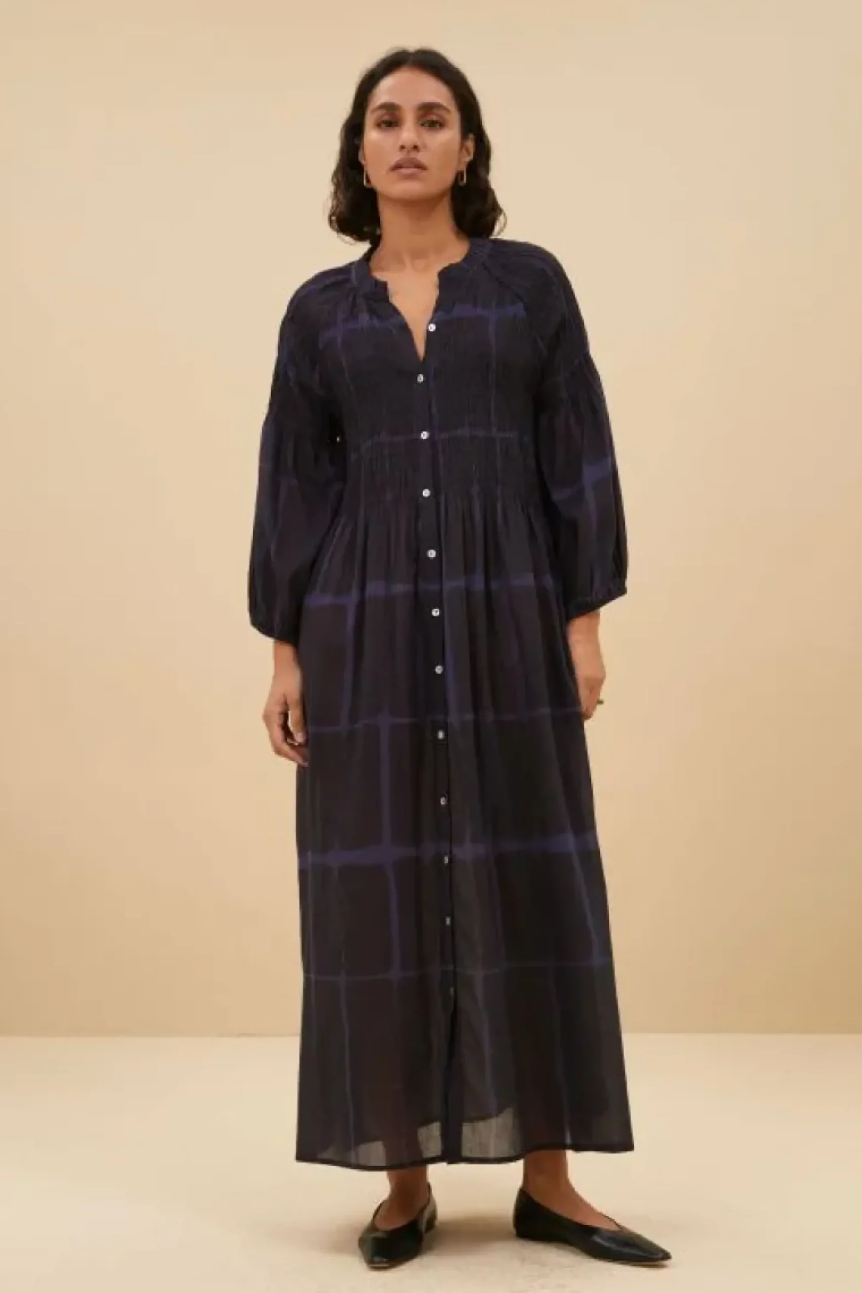 By bar Jurken*loulou square dress | square print