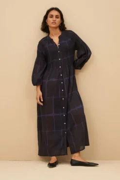 By bar Jurken*loulou square dress | square print