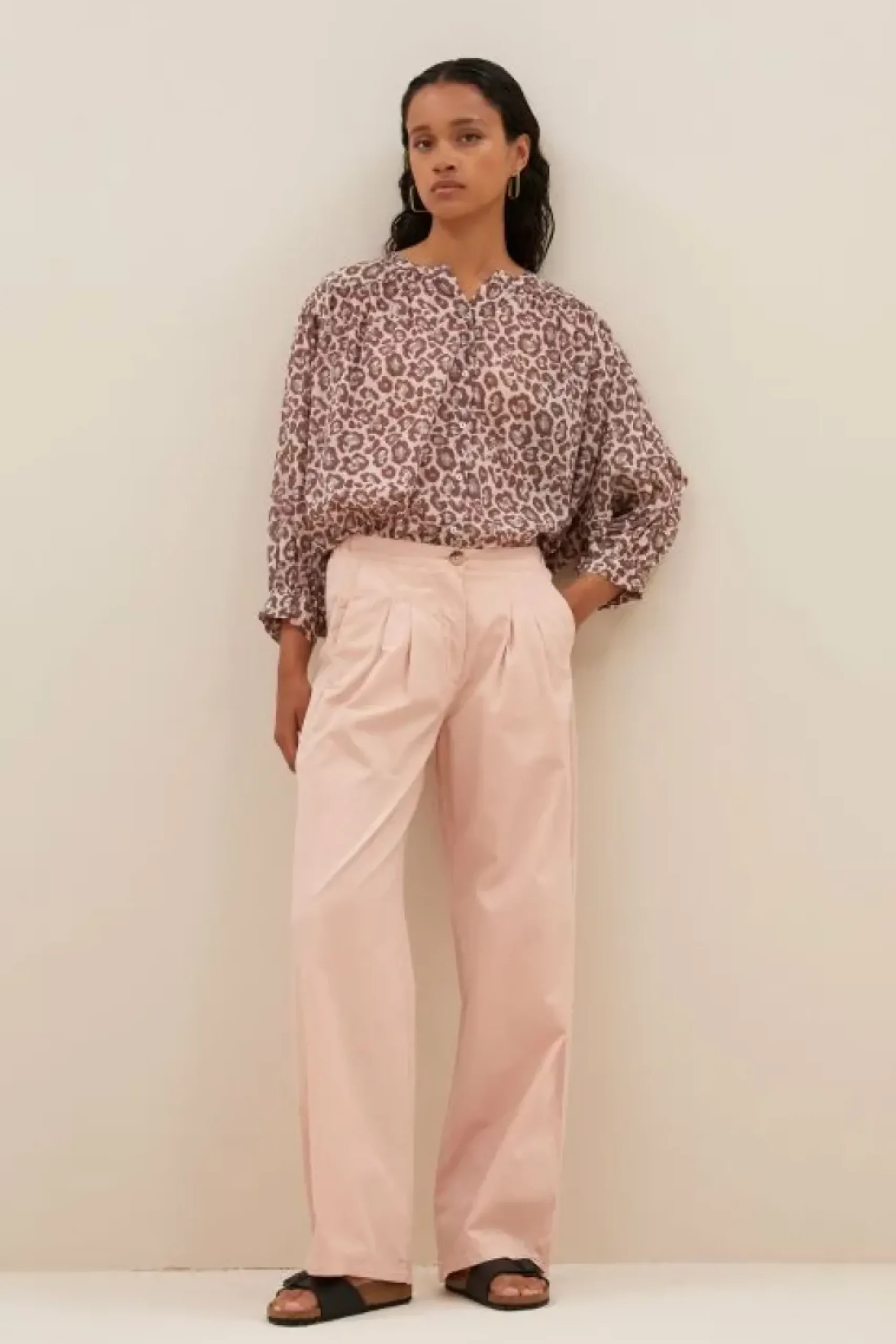 By bar Blouses*lucy cheetah blouse | pink cheetah print