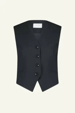 By bar Gilets & Spencers|Jassen*lynn pinstripe gilet | midnight