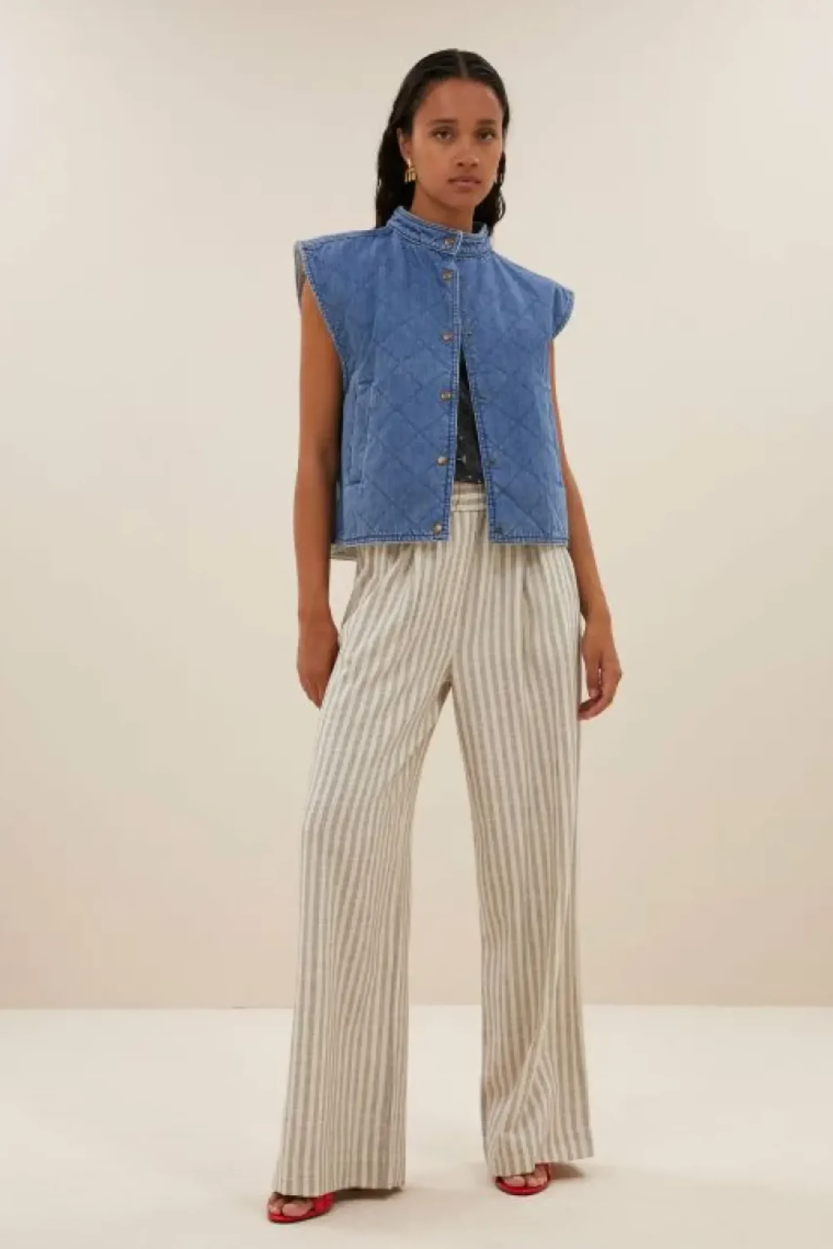 By bar Jassen*mave denim sleeveless jacket | denim