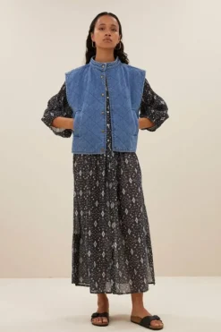 By bar Jassen*mave denim sleeveless jacket | denim