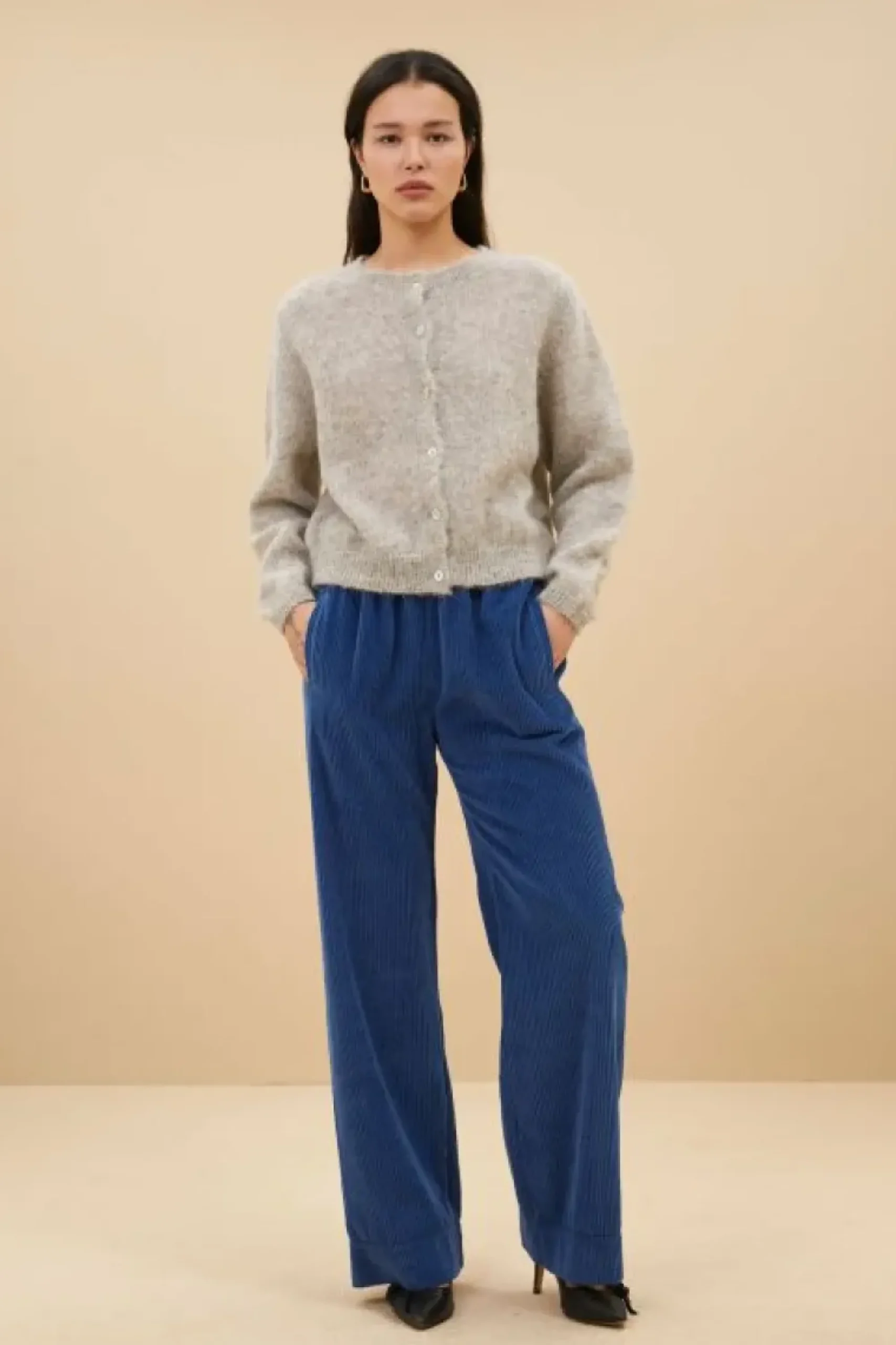 By bar Broeken*mees cord pants | bright oil blue