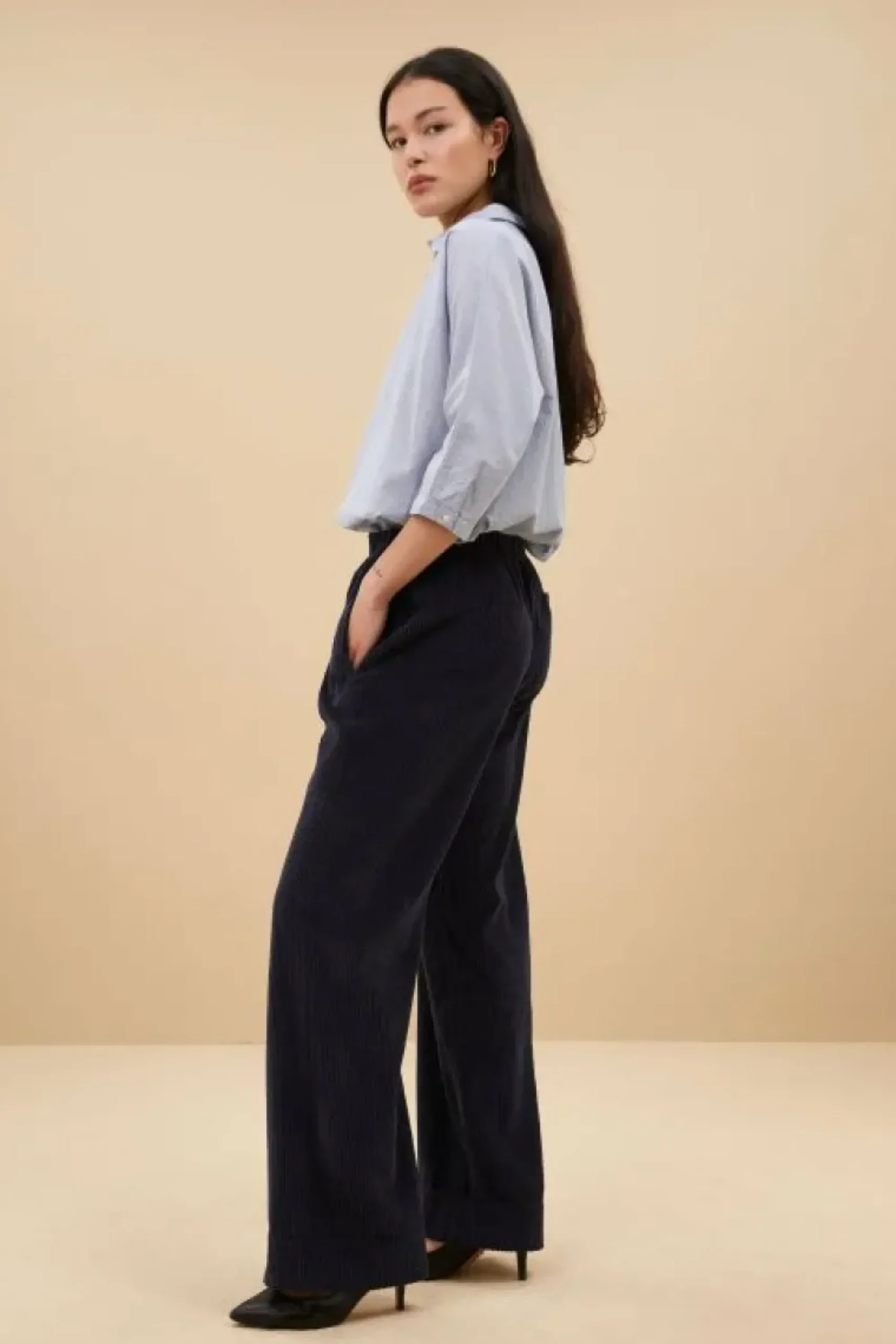 By bar Broeken*mees cord pants | midnight