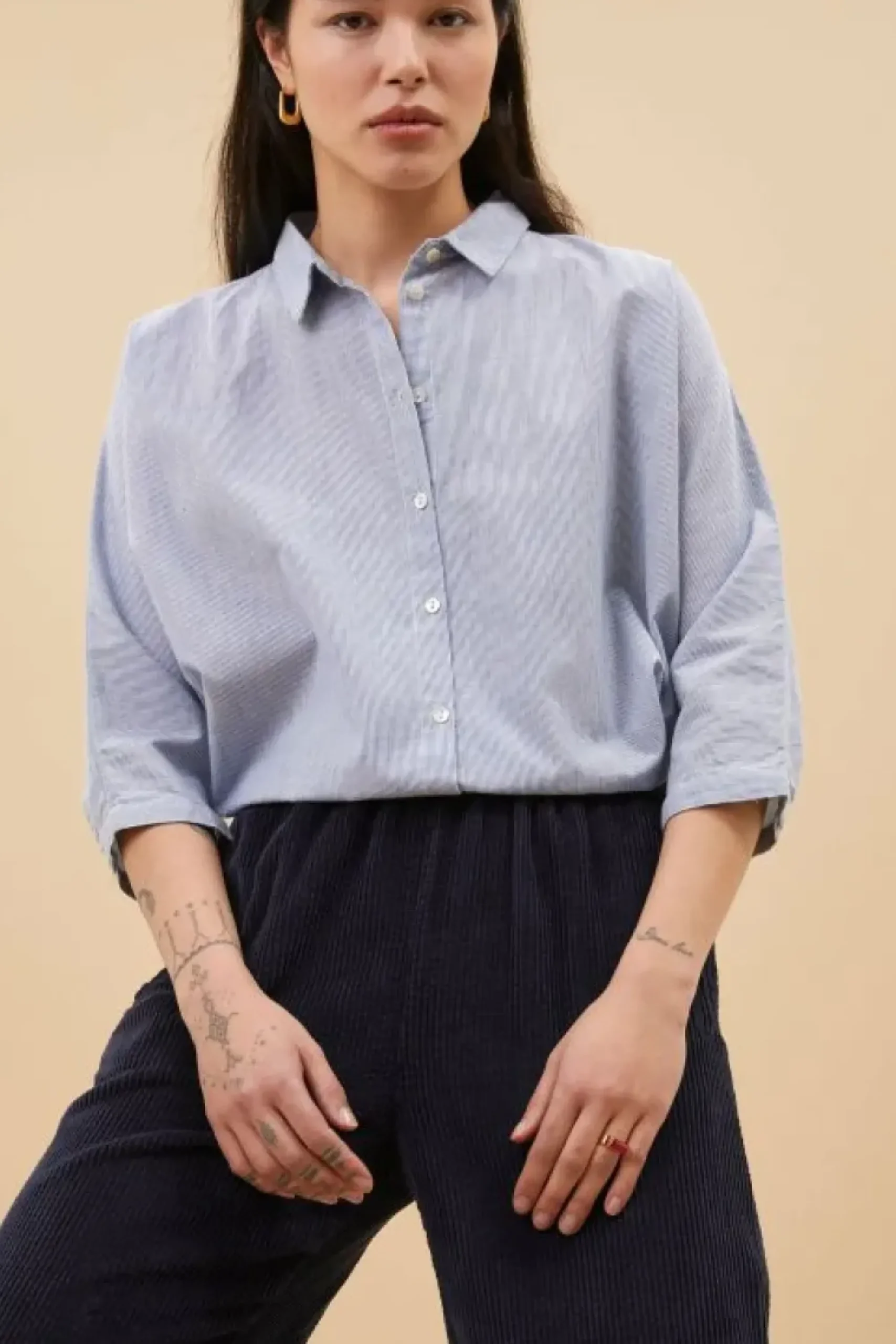 By bar Broeken*mees cord pants | midnight