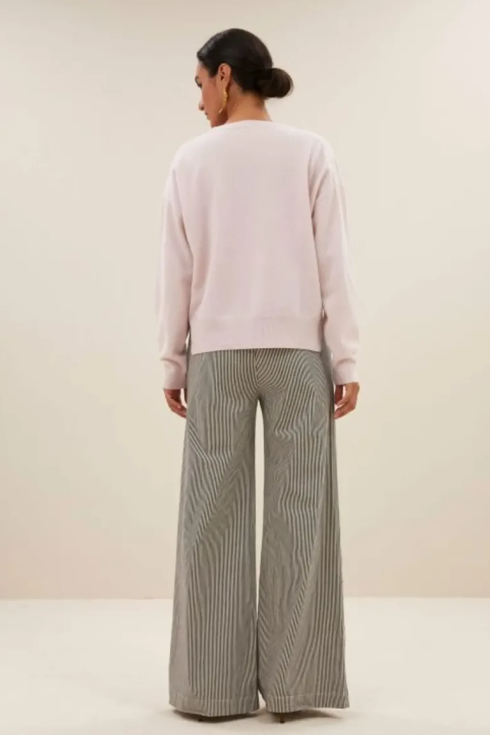 By bar Broeken*neal stripe pants | black white stripe