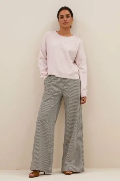 By bar Broeken*neal stripe pants | black white stripe