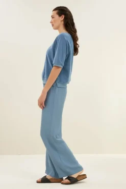 By bar Tops & Shirts*neva slub top | blue stone