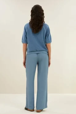 By bar Tops & Shirts*neva slub top | blue stone