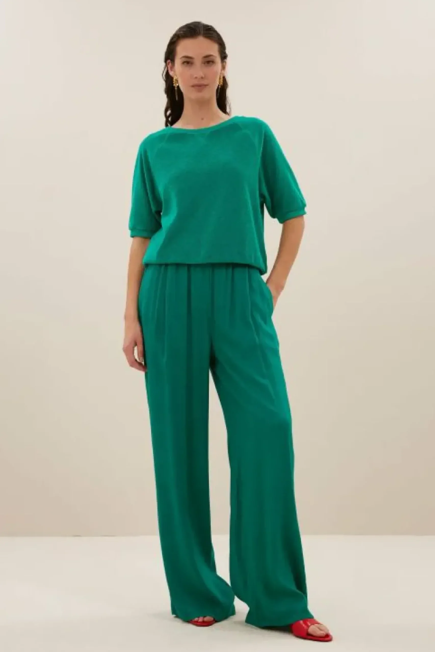 By bar Tops & Shirts*neva slub top | green lake