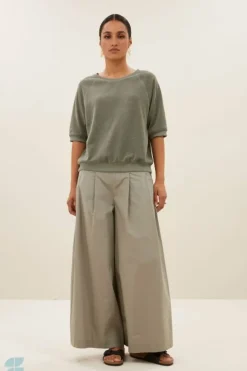 By bar Tops & Shirts*neva slub top | mulled basil