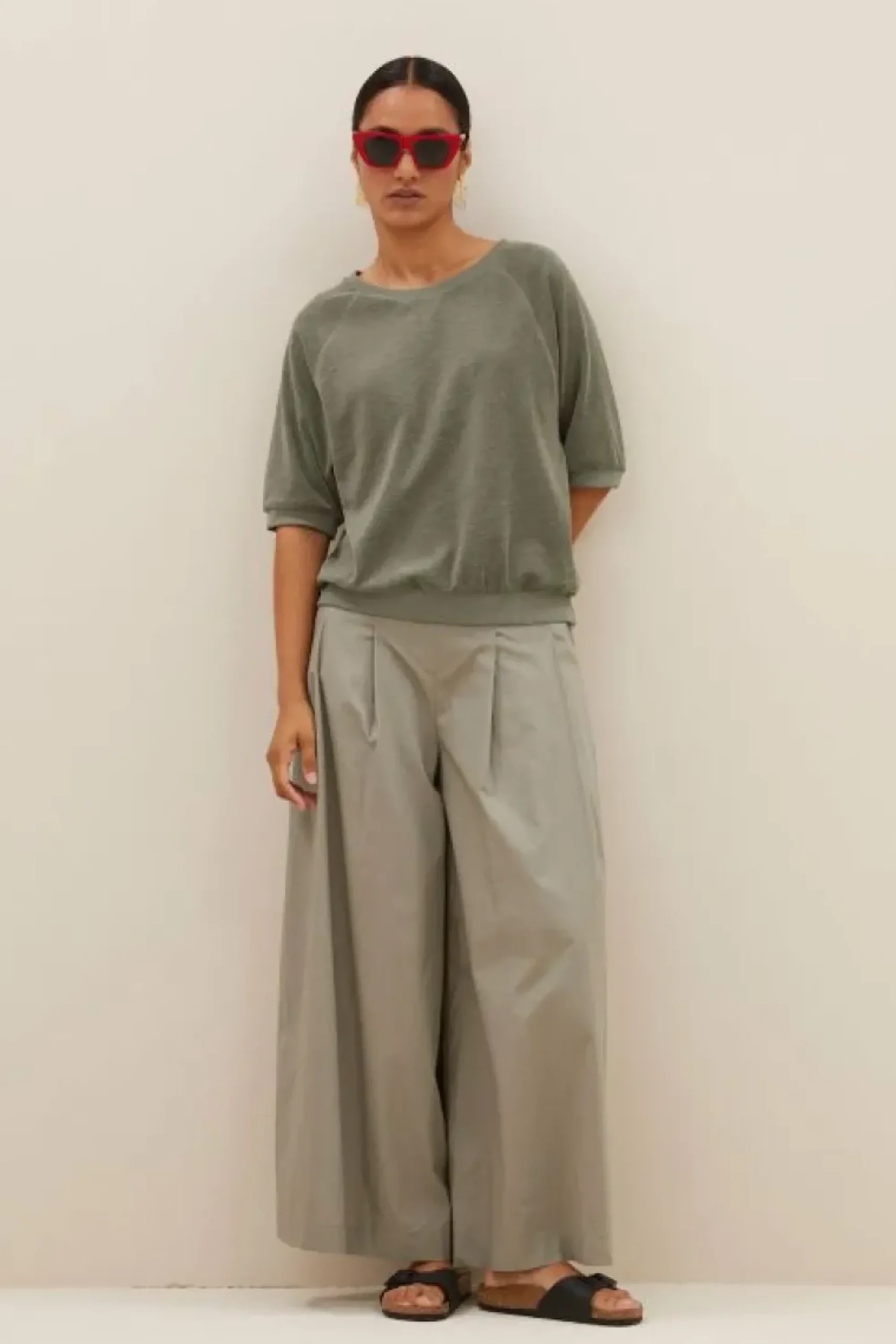 By bar Tops & Shirts*neva slub top | mulled basil