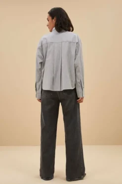 By bar Blouses*nima pin stripe blouse | black