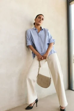 By bar Blouses*norel pin stripe blouse | indi grey