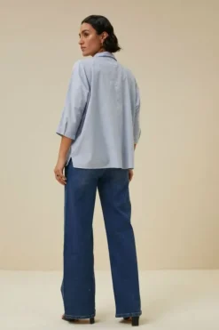 By bar Blouses*norel pin stripe blouse | indi grey