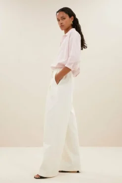 By bar Blouses*norel pink pinstripe blouse | pink pin stripe