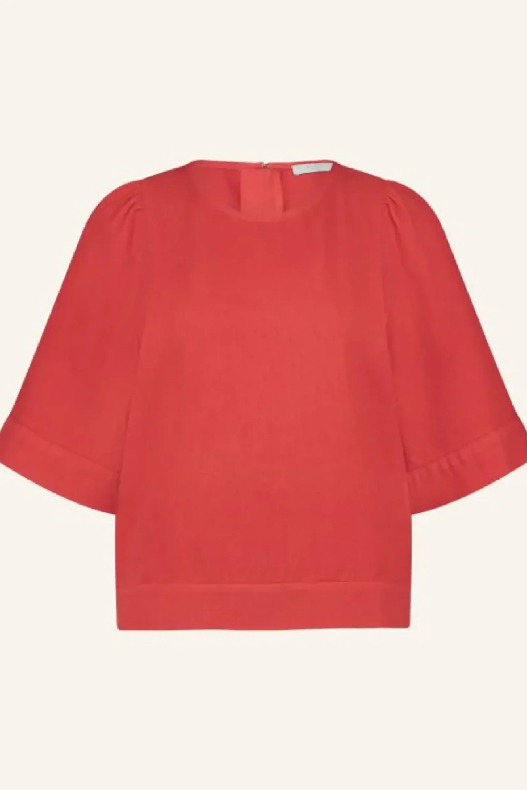 By bar Blouses*olivia twill blouse | poppy red